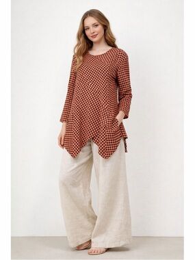 Mill Valley | Gingham Checkered Asymmetrical Tunic